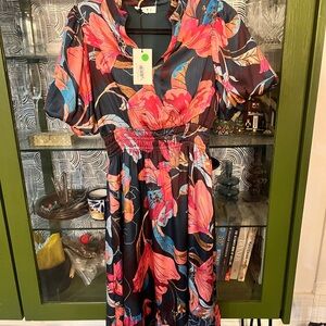 THML Vibrant Floral Maxi Dress